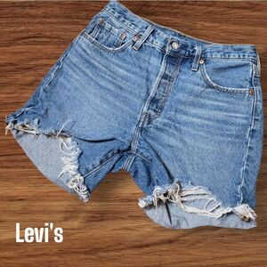 Levi's Cutoffs Blue Denim Shorts MADE THIS WAY